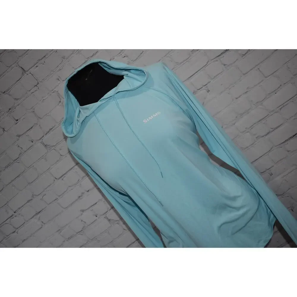 Simms Performance Fishing Hoodie Sun Shirt Womens Size Large SolarFlex UPF 50 - Picture 3 of 6